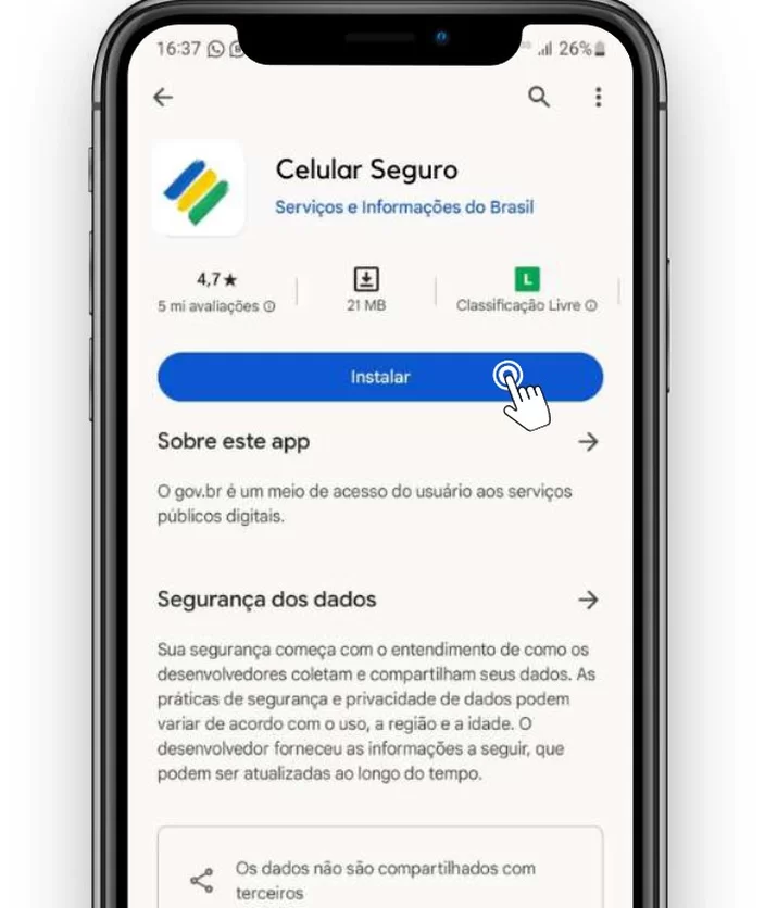 Agora com o Celular Seguro você pode ficar despreocupada.